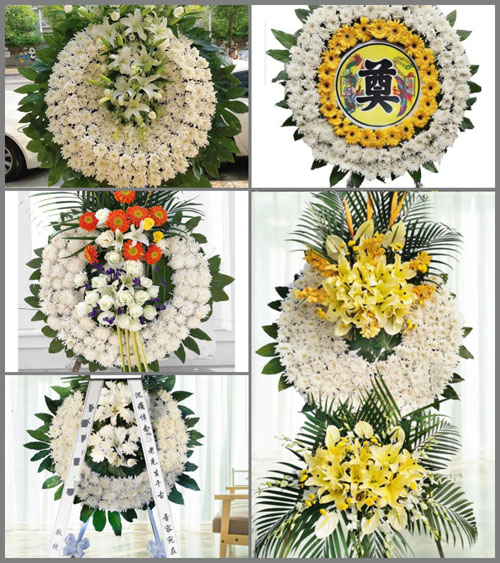 山东青岛平度市新河镇南崔家村花圈速递